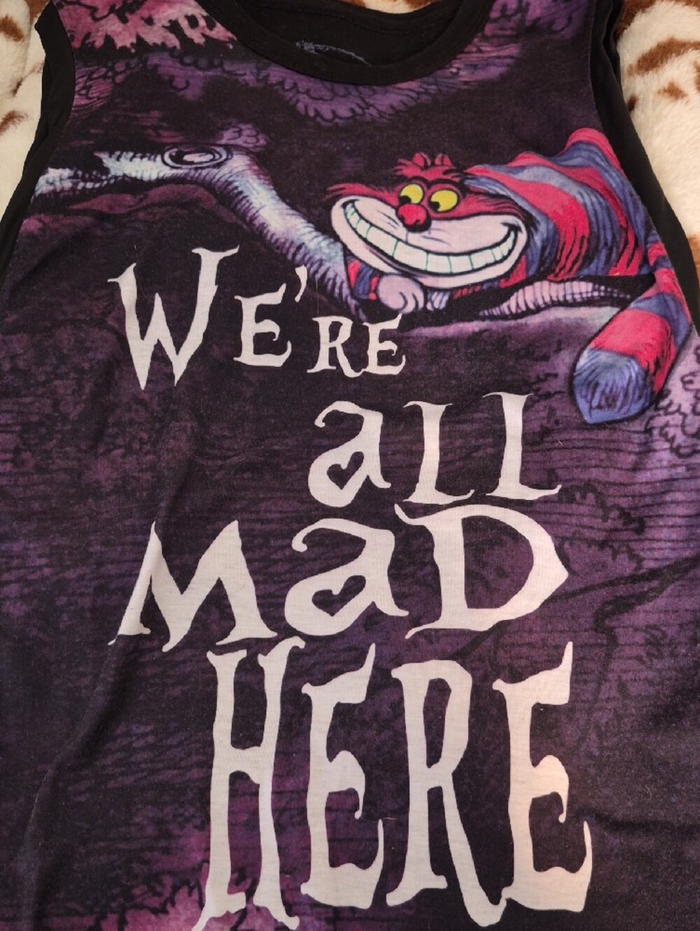 Disney Cheshire Cat Tanktop Size M - Picture 2 of 4